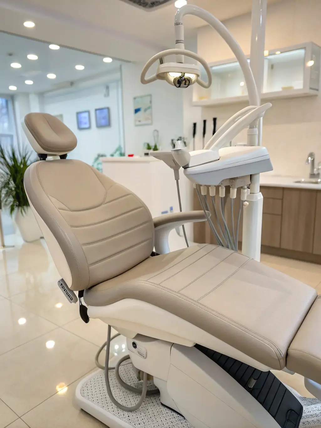 A professional photo of various surplus dental equipment, such as used dental chairs, X-ray machines, and sterilization units, staged in a clean and organized environment.