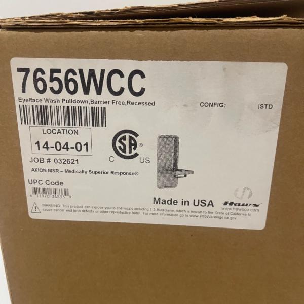 Haws Axion MSR 7656WCC Barrier Free Recessed Eye/Face Wash Pulldown