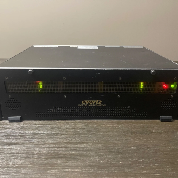 Evertz 7700FR-C Multiframe Chassis w/ 2 x 7707ET13-4-F2, 7705DS, 7705CWDM-D4